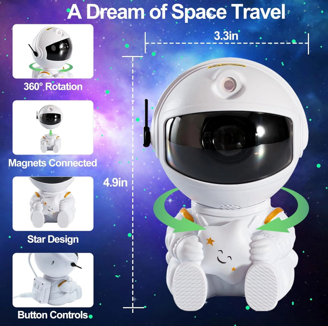 Astronaut Galaxy Lamp